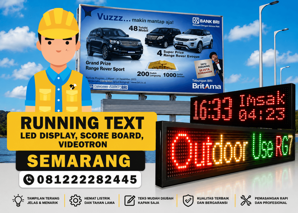 running text semarang